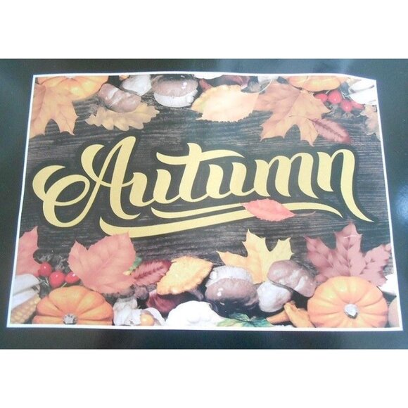 New Soft Autumn Time Fall Fleece Throw Gift Blanket Leaves Acorn Pumpkin Harvest - Picture 2 of 3